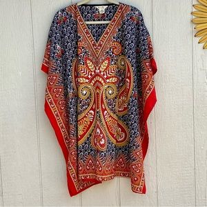 Summer Poncho, Light Weight, COLORFUL! One Size Fits Most! Very Roomy!🌺